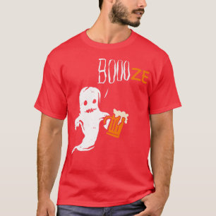 Camiseta Gracioso booze fantasma de Halloween estoy aquí