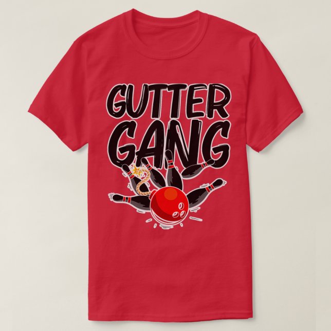 Camiseta Gracioso Bowling Guay Gutter Gang Bowlers 1 (Diseño del anverso)