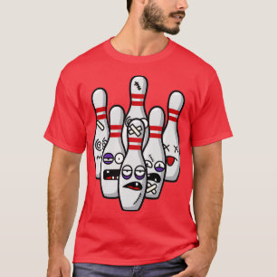 Camiseta Gracioso Bowling me vencé con los pines