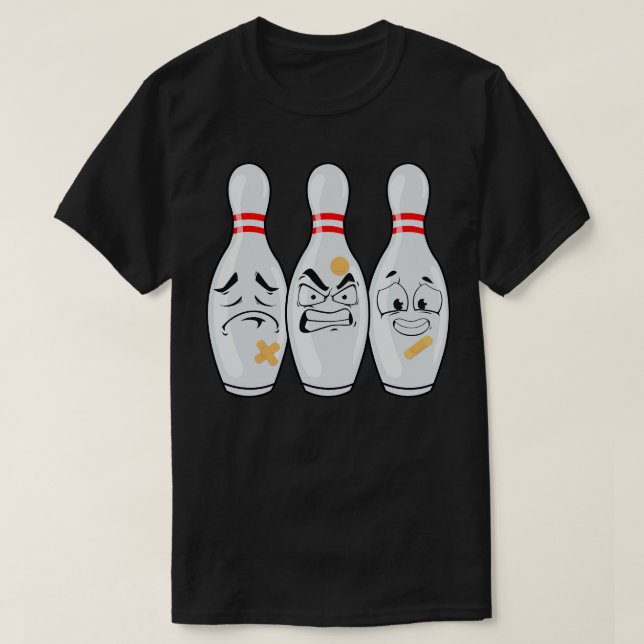 Camiseta Gracioso Bowling Pin Cara A Los Niños De Los Amant (Diseño del anverso)