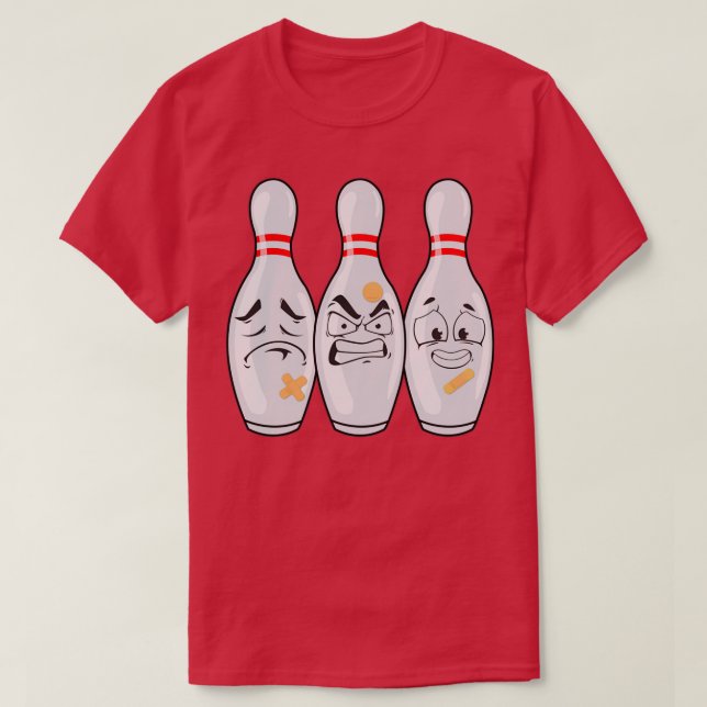 Camiseta Gracioso Bowling Pin Cara A Los Niños De Los Amant (Diseño del anverso)