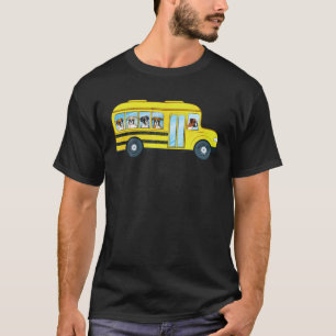 Camiseta Gracioso Boxeador De Perros En Autobús Hippie Taxi