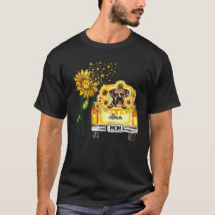 Camiseta Gracioso Boxer Mom Sunflower Dog Paw