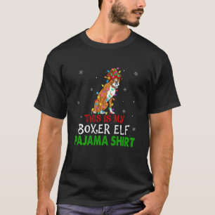 Camiseta Gracioso Boxer Navidades Perro Gorra Elf Regalo Po