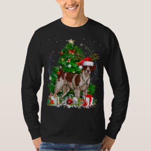 Camiseta Gracioso bretón español árbol de Navidad Pajama