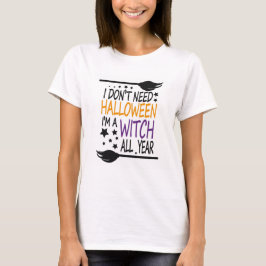 Camiseta Gracioso bromista de bruja de Halloween humorístic
