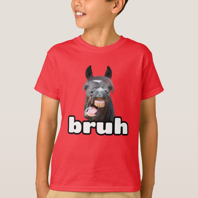 Camiseta Gracioso Bruh Horse (Anverso)