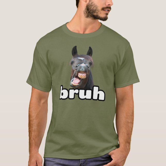 Camiseta Gracioso Bruh Horse (Anverso)