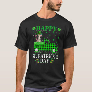 Camiseta Gracioso Búfalo Plaid Green Truck Bunny St. Patric