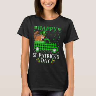 Camiseta Gracioso Búfalo Plaid Green Truck Chipmunk St Patr