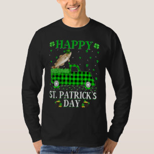 Camiseta Gracioso Búfalo Plaid Green Truck Cod Fish St Patr