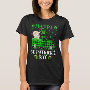 Camiseta Gracioso Búfalo Plaid Green Truck Garlic St Patric