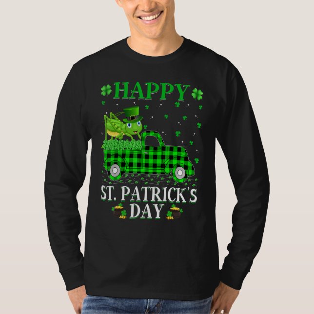 Camiseta Gracioso Búfalo Plaid Green Truck Grasshopper St P (Anverso)