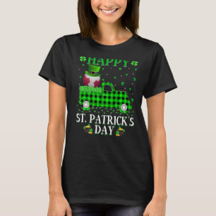 Camiseta Gracioso Búfalo Plaid Green Truck Handball St. Pat