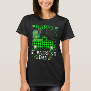 Camiseta Gracioso Búfalo Plaid Green Truck Peacock Bird St