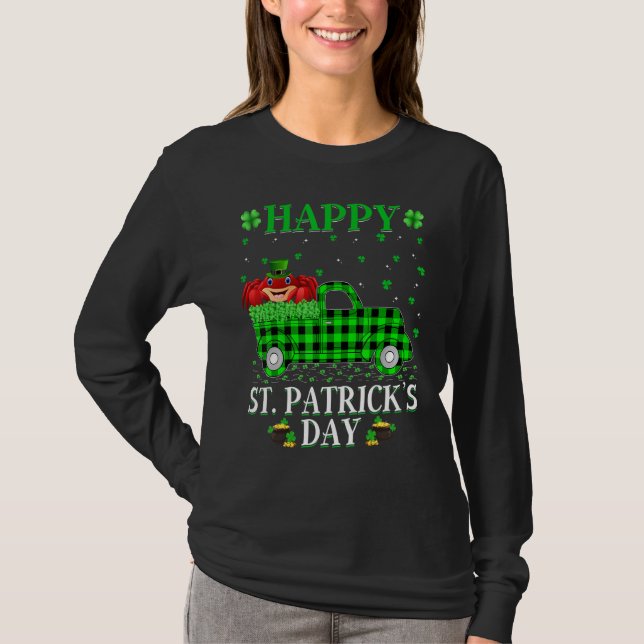 Camiseta Gracioso búfalo rebanado de crudo verde St Patrick (Anverso)