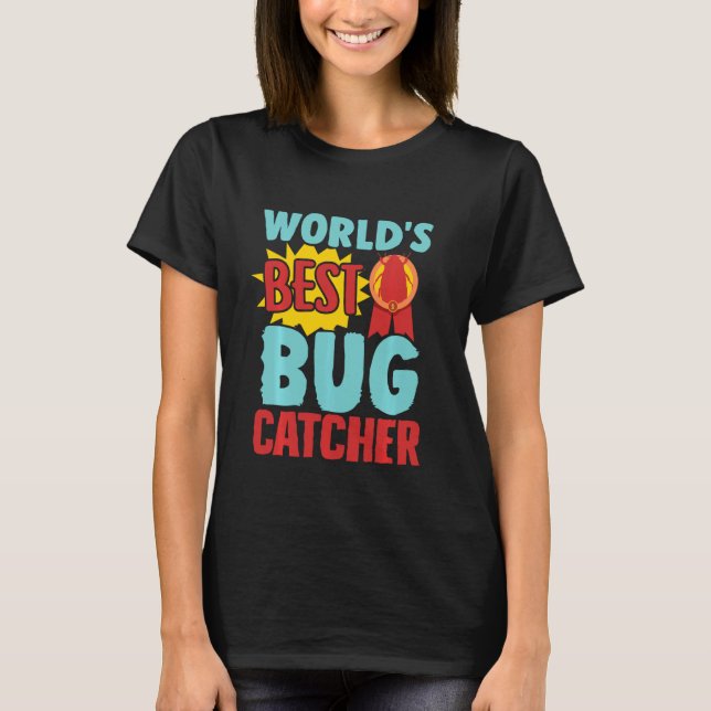 Camiseta Gracioso Bug Catcher Niños Chicas Guay Insect Fan (Anverso)