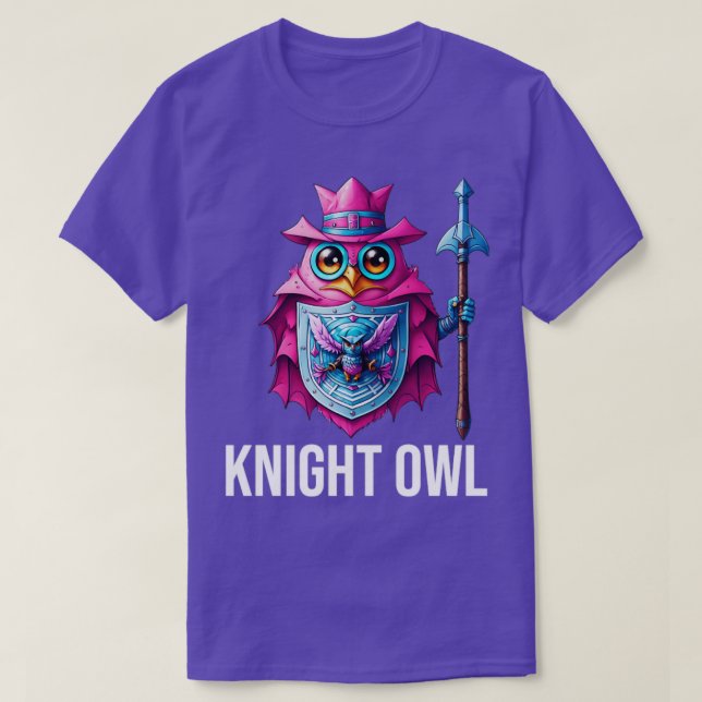 Camiseta Gracioso búho medieval Knight2 (Diseño del anverso)