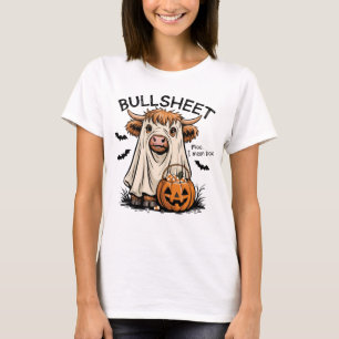 Camiseta Gracioso Bull Ghost Halloween Costume Pun Shirt
