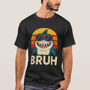 Camiseta Gracioso Burh Shark Con Meme De Las Sombrillas