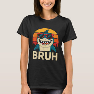 Camiseta Gracioso Burh Shark Con Meme De Las Sombrillas