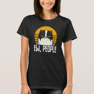 Camiseta Gracioso Ca Retro Ew Gente Meowy Kitty Gats Lover 