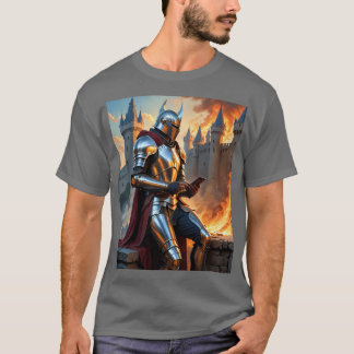 Camiseta Gracioso Caballero Medieval En Tee De Teléfono