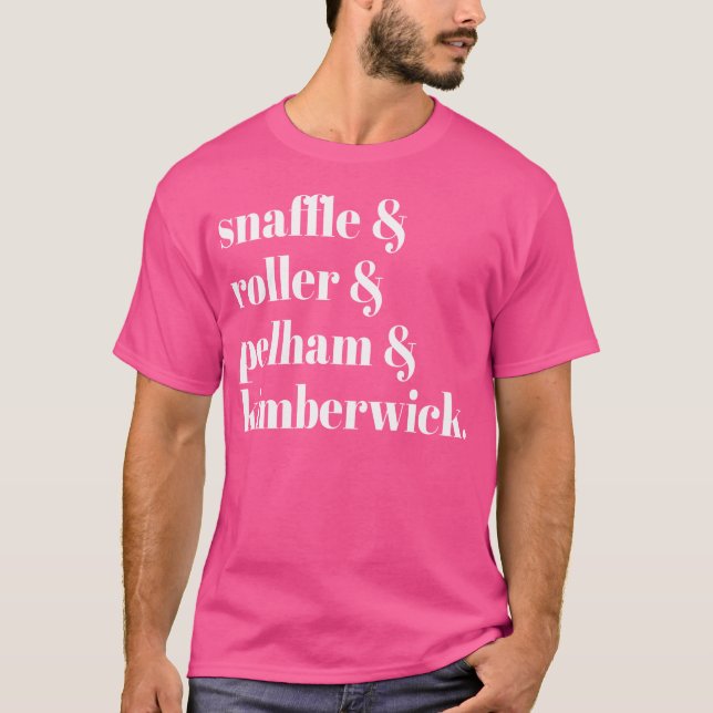 Camiseta Gracioso caballo inglés Jargon bits ecuestrianos (Anverso)