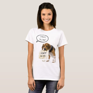 Camiseta Gracioso cachorro de perro malo dónde está mi cami