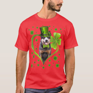 Camiseta Gracioso cachorro Shamrock Australian Cattle Dog S