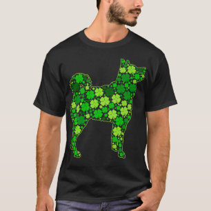 Camiseta Gracioso cachorro Shamrock Siberian Husky Dog St 