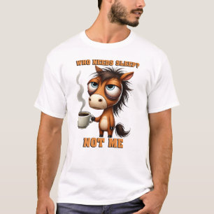 Camiseta Gracioso café bebiendo caballo