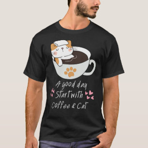 Camiseta Gracioso café gato dentro del café Mug Cat Lover