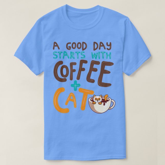 Camiseta Gracioso café gato Mug Cat Lover Café Café Cat Mam (Diseño del anverso)