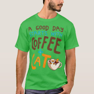 Camiseta Gracioso café gato Mug Cat Lover Café Café Cat Mam
