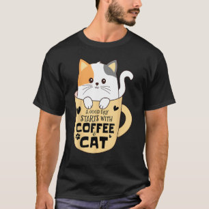 Camiseta Gracioso café gato Mug Cat Mom Dad Cat Aovers Co