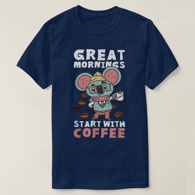 Camiseta Gracioso café koala (Diseño del anverso)