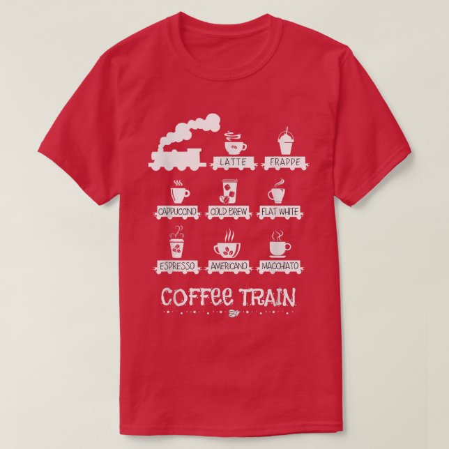 Camiseta Gracioso café Latte Frappe Cappuccino Espresso Cof (Diseño del anverso)