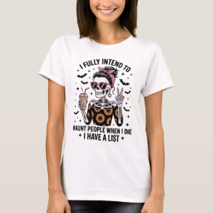 Camiseta Gracioso café sarcástico Skeleton Humor de Hallowe