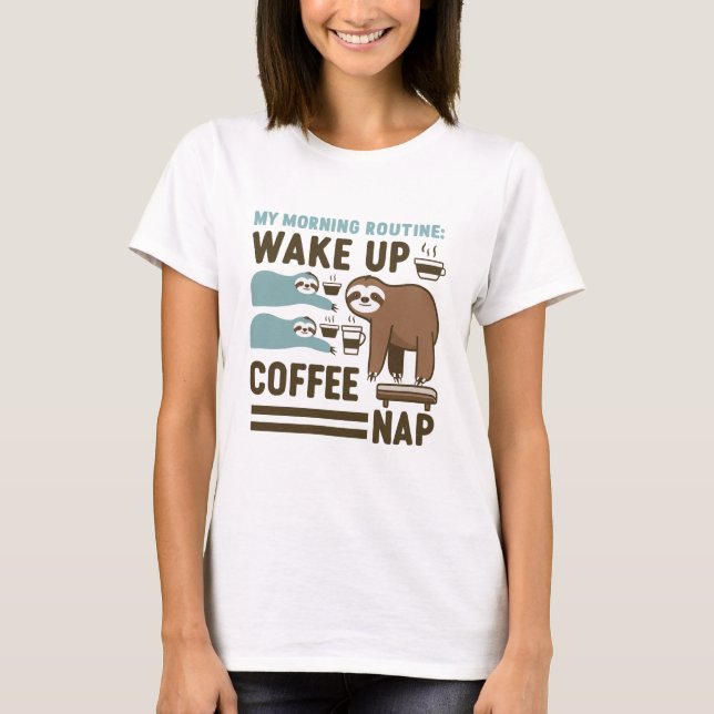 Camiseta Gracioso Café Sloth (Anverso)