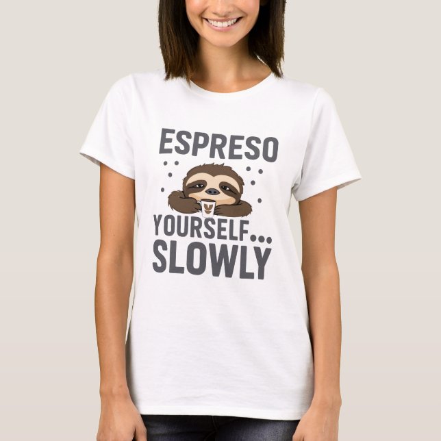Camiseta Gracioso Café Sloth (Anverso)