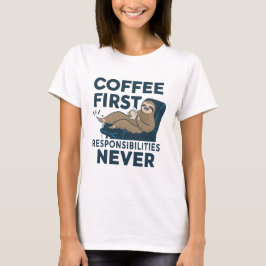 Camiseta Gracioso Café Sloth