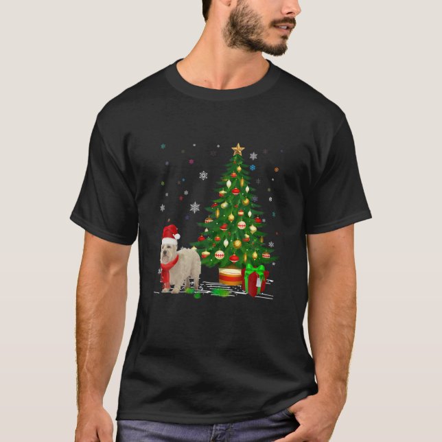 Camiseta Gracioso Cairn Terrier Perros Lover Gift Santa Hat (Anverso)