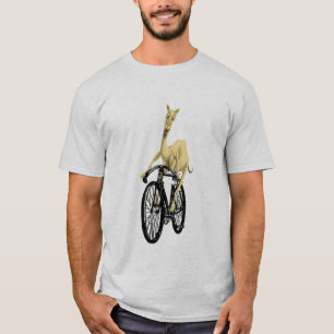 Camiseta Gracioso Camel montando una bicicleta oscura, para