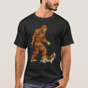 Camiseta Gracioso Camino Grande Basset Hound Sasquatch Perr
