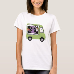 Camiseta Gracioso camión de comida extranjera fritas y pizz