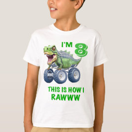 Camiseta Gracioso camión monstruo de los dinosaurios T rex