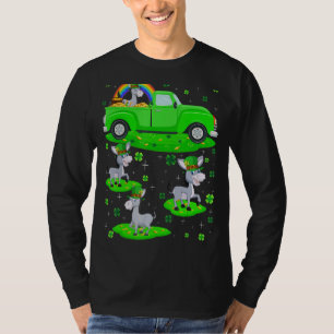 Camiseta Gracioso Camión Verde Leprechaun Gorra Mule St. Pa