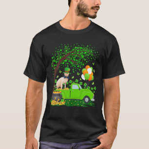 Camiseta Gracioso Camión Verde Shamrock Leaf Sphynx Cat St 