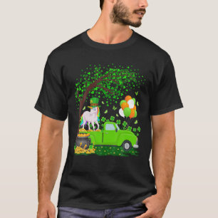 Camiseta Gracioso Camión Verde Shamrock Leaf Unicorn St Pat
